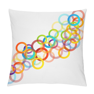 Personality  Background With Colorful Circles Pillow Covers