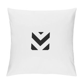 Personality  Letter M AM MA MM Monogram Logo Design Minimal Pillow Covers