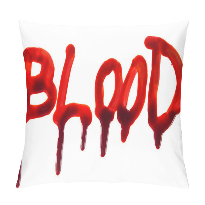 Personality  Splattered blood stains on white background pillow covers