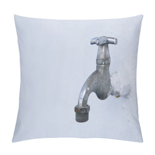 Personality  Half Painted Faucet Looked Out Of Wall Pillow Covers