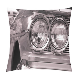 Personality  Classic Car Head Lamps Pillow Covers