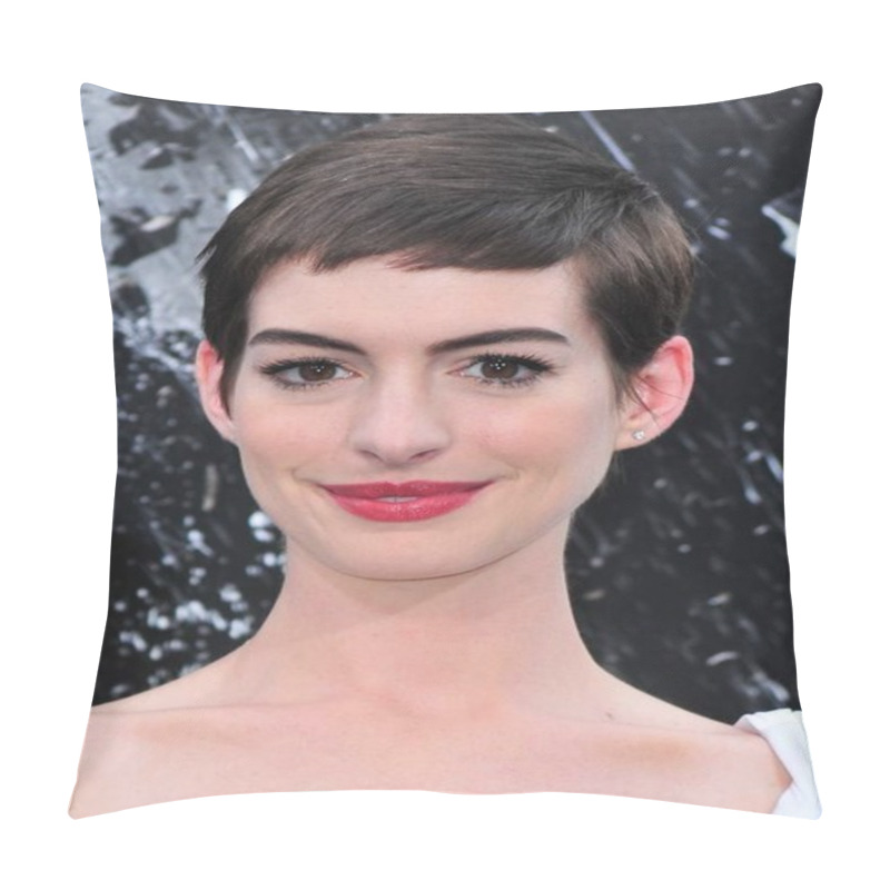 Personality  Anne Hathaway At Arrivals For THE DARK KNIGHT RISES Premiere, AMC Loews Lincoln Square Theater, New York, NY July 16, 2012. Photo By: Gregorio T. Binuya/Everett Collection Pillow Covers