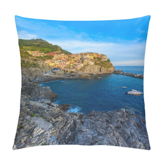 Personality  Manarola - Village Of Cinque Terre National Park At Coast Of Italy. Beautiful Colors At Sunset. Province Of La Spezia, Liguria, In The North Of Italy - Travel Destination And Attractions In Europe. Pillow Covers