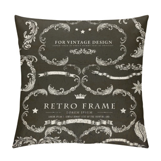Personality  Vintage Design Elements Set Pillow Covers