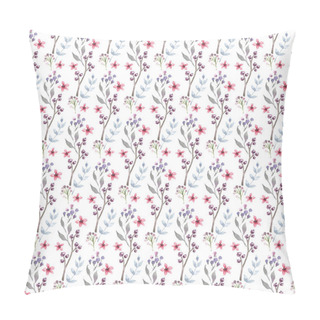 Personality  Watercolor Seamless Pattern With Flowers. Floral Background Design. Pillow Covers