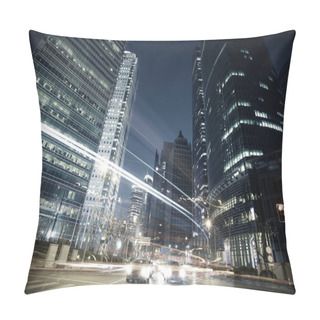 Personality  The Street Scene Of The Century Avenue In Shanghai,China. Pillow Covers