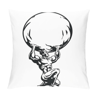 Personality  Atlas Stylized Drawing Vector Pillow Covers