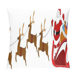 Personality  Santa With Reindeer Pillow Covers