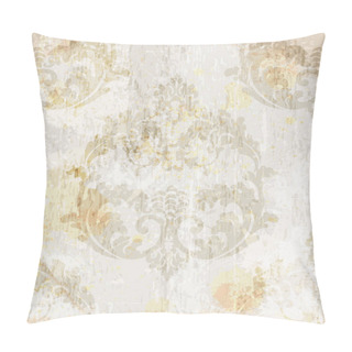 Personality  Vintage Baroque Pattern Background Vector. Ornamented Texture Luxury Design. Royal Textile Decor Light Cream Colors Pillow Covers