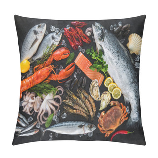 Personality  Fresh Fish And Seafood Pillow Covers