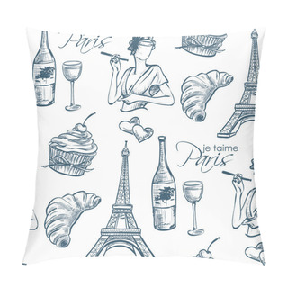 Personality  Pattern Je Taime Paris Pillow Covers