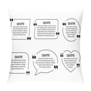 Personality  Set Of Quote Text Boxes, Frames, Quotation Collection, Isolated On White Background, Vector Illustration. Pillow Covers