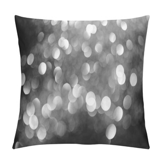 Personality  Abstract Sparking Background With Blurred Silver Glowing Decor Pillow Covers