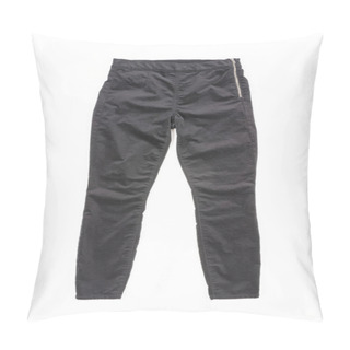 Personality  Grey Velvet Pants Isolated On White Pillow Covers