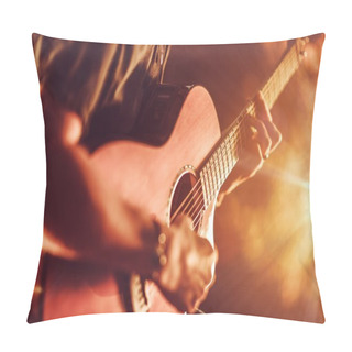 Personality  Acoustic Guitar Playing Pillow Covers