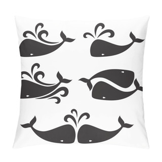 Personality  Vector Image Of A Big Whale.  Pillow Covers