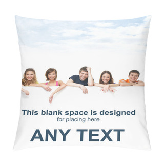 Personality  Teenagers With Blank Billboard Pillow Covers