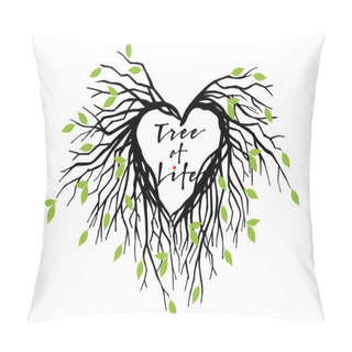 Personality  Heart Tree Of Life, Vector Pillow Covers