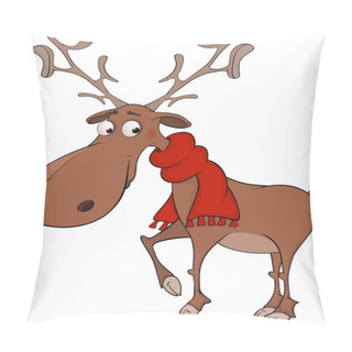 Personality  Christmas Deer Cartoon Pillow Covers