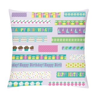 Personality  Birthday Washi Tapes Set Pillow Covers