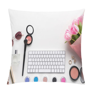 Personality  Computer Keyboard, Cosmetics And Accessories Pillow Covers