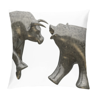 Personality  Bull And Bear Head On Pillow Covers