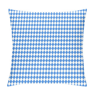 Personality  Seamless Big Straight Diamond Pattern Oktoberfest Blue And White Pillow Covers