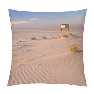 Personality  Refuge Hut On Terschelling Island In The Netherlands At Sunset Pillow Covers