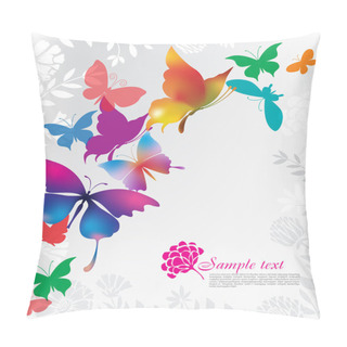 Personality  Background With Colorful Butterflies Pillow Covers