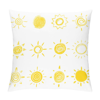 Personality  Set Yellow Suns. Pillow Covers