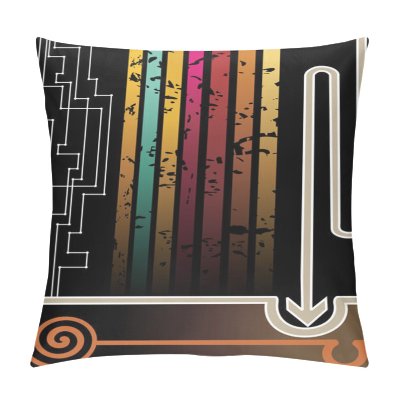 Personality  Grungy rainbow lines background pillow covers