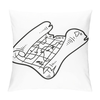 Personality  Coloring Book (treasure Map) Pillow Covers