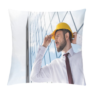 Personality  Professional Architect In Hard Hat Pillow Covers
