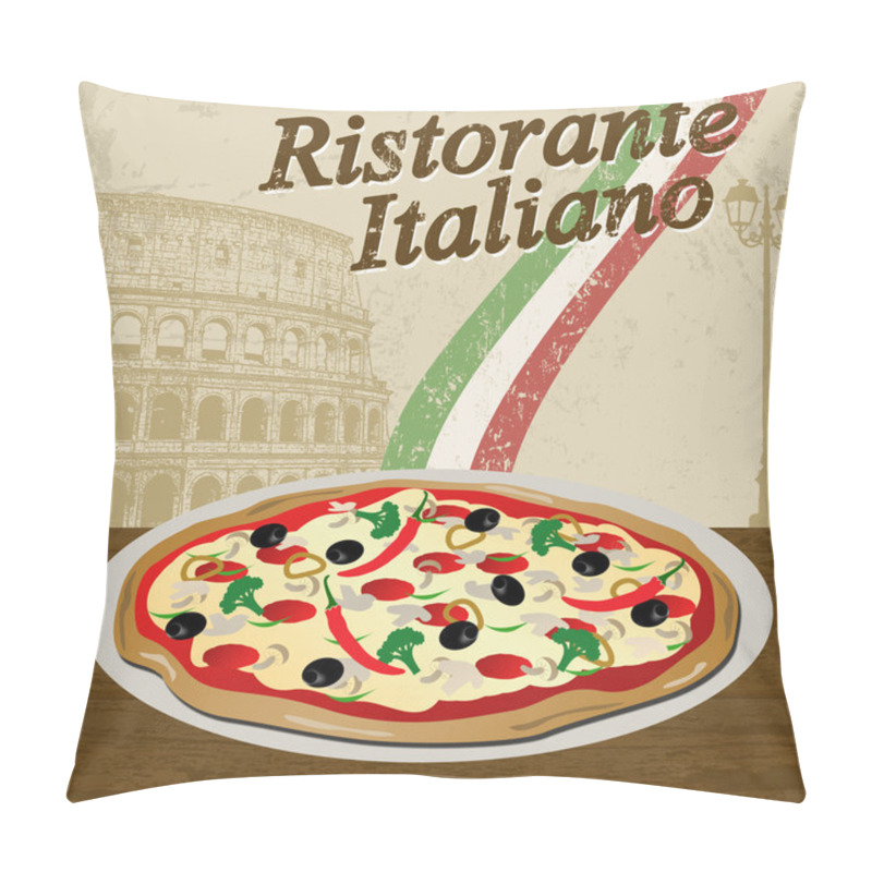 Personality  Italian Restaurant poster pillow covers