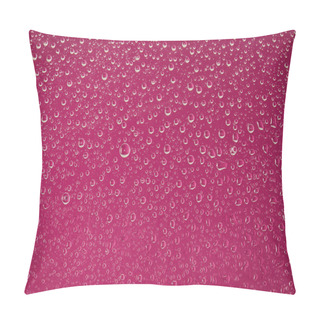 Personality  Clear Transparent Water Drops On Crimson Background Pillow Covers