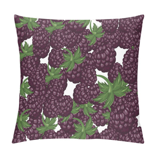 Personality  Blackberries Dessert Background Pillow Covers