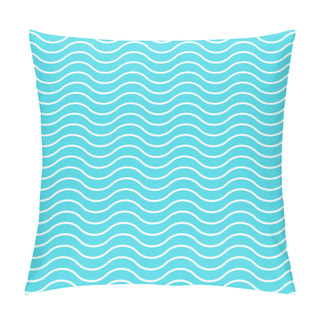 Personality  Wave Background Vector Seamless Pattern, Waved Geometric Effect Lines Texture Pillow Covers