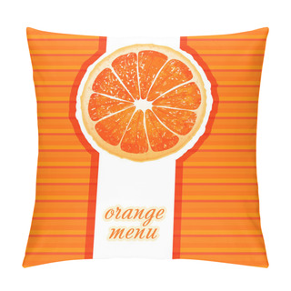 Personality  Orange Menu,  Vector Illustration  Pillow Covers