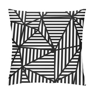 Personality  STRIPED LINEAR TRIANGLE. SEAMLESS GEOMETRIC PATTERN VECTOR. GRUNGE DESIGN ART Pillow Covers