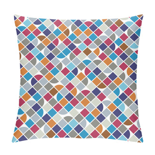 Personality  Vector Colorful Geometric Background, Squared Bright Abstract Se Pillow Covers
