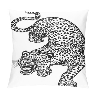 Personality  Leopard Tattoo Black White Pillow Covers