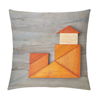 Personality  Abstract Tangram Lighthouse Pillow Covers