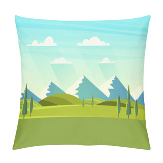 Personality  Beautiful Landscape Illustration Pillow Covers