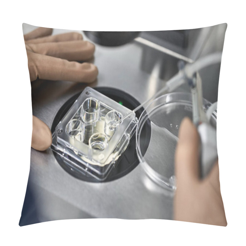 Personality  Process Of In Vitro Fertilization In Laboratory Pillow Covers