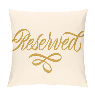 Personality  Reserved, Calligraphy, Handwritten Word, Lettering Pillow Covers