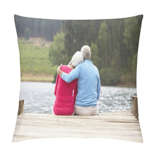 Personality  Senior Couple On  Jetty Pillow Covers