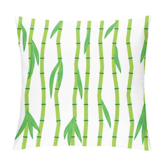 Personality  Bamboo Sticks And Leaves. Abstract Seamless Vector Background. Pillow Covers
