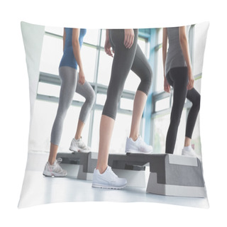 Personality  Three Women In Aerobics Class Pillow Covers