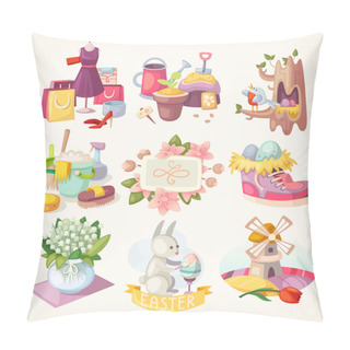 Personality  Spring Card Elements Pillow Covers