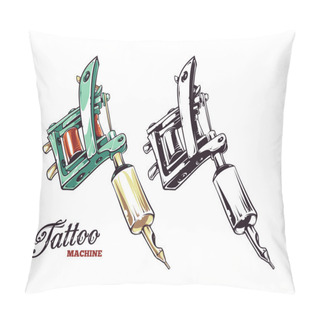 Personality  Tattoo Machine Vector Pillow Covers
